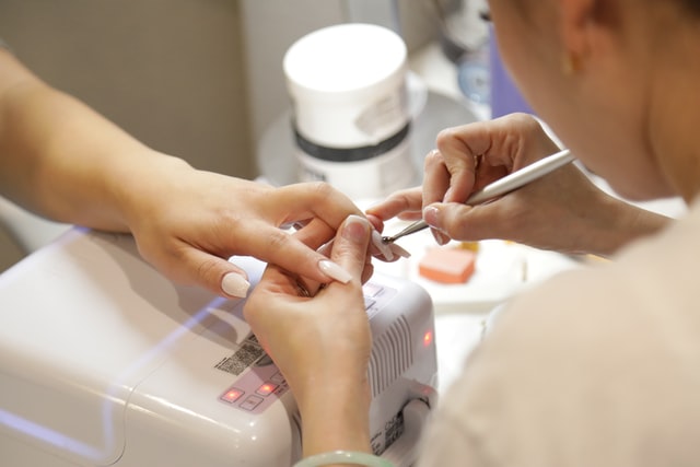 Manicurist at work